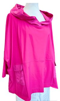 Elli Oversized Bluse aus Sporttextil mit Taftkapuze 149&euro;